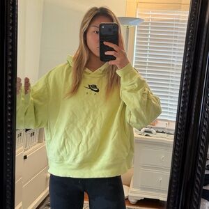 Nike Women's Neon Lime Pullover Hoodie - Bright Yellow-Green